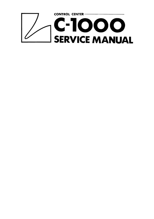 Luxman C-1000 Pre-Amplifier Service Manual (Pages: 13)