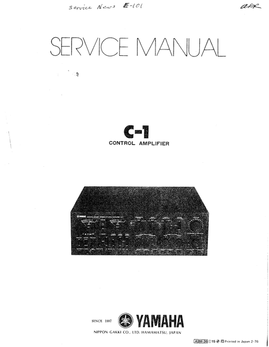 Yamaha C-1 Control Amplifier Service Manual (Pages: 71)