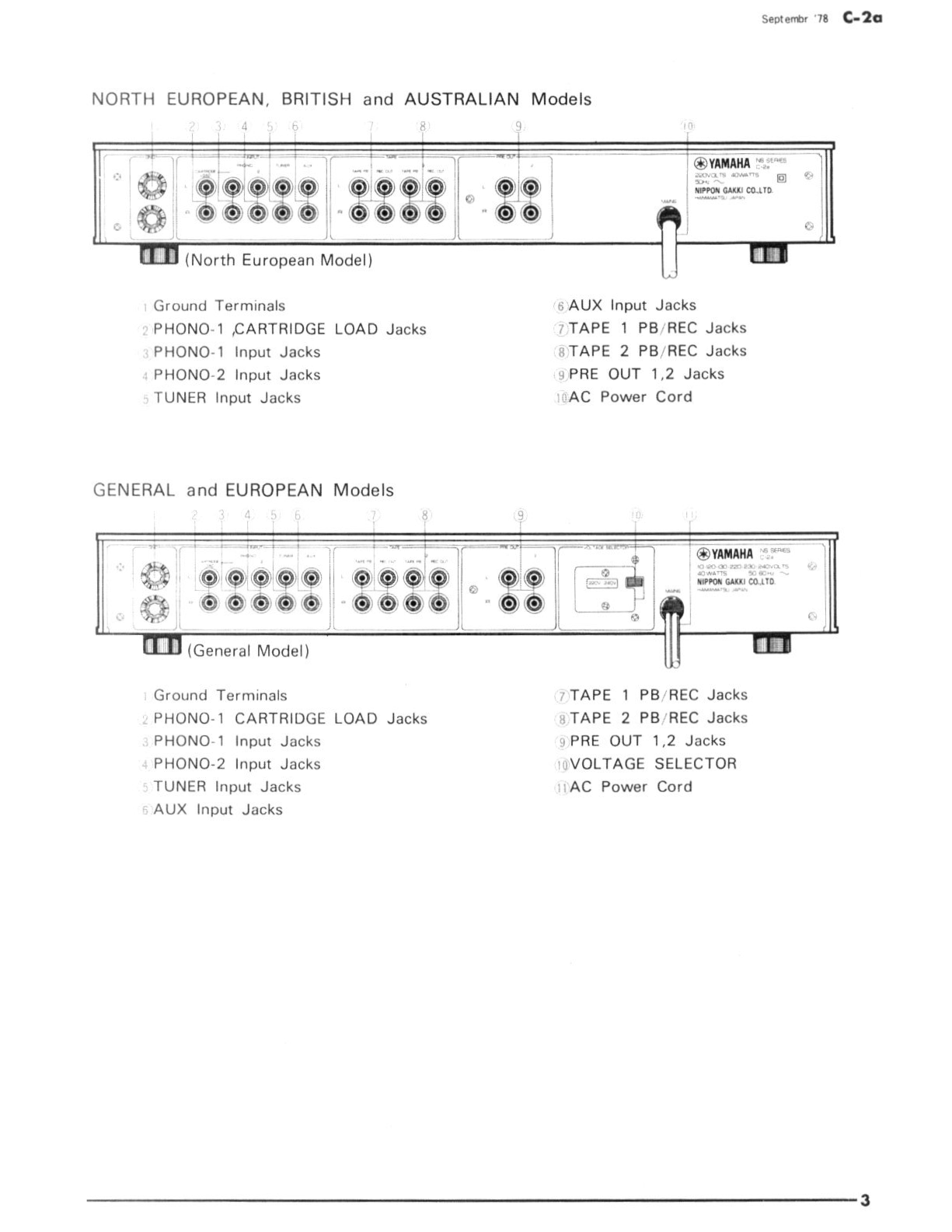 Yamaha C-2a Amplifier Service Manual (Pages: 18)