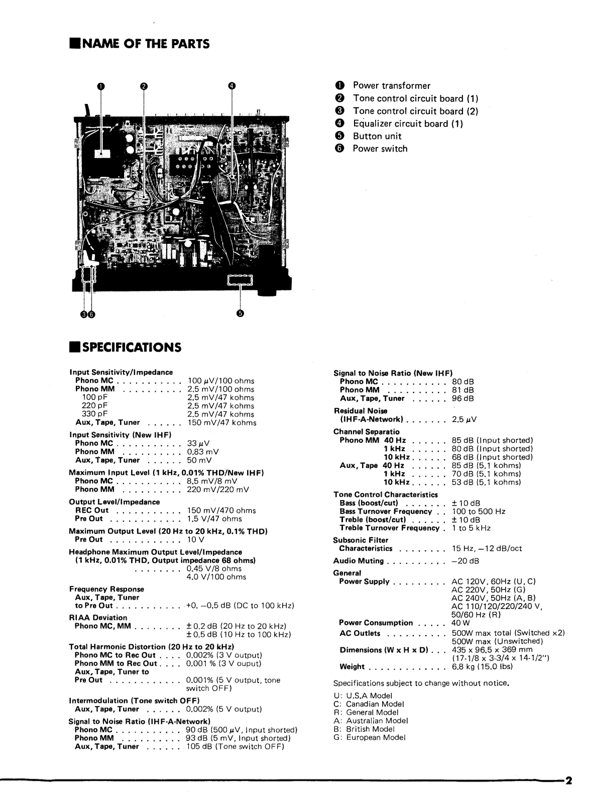 Yamaha C-50 Stereo Control Amplifier Service Manual (Pages: 26)