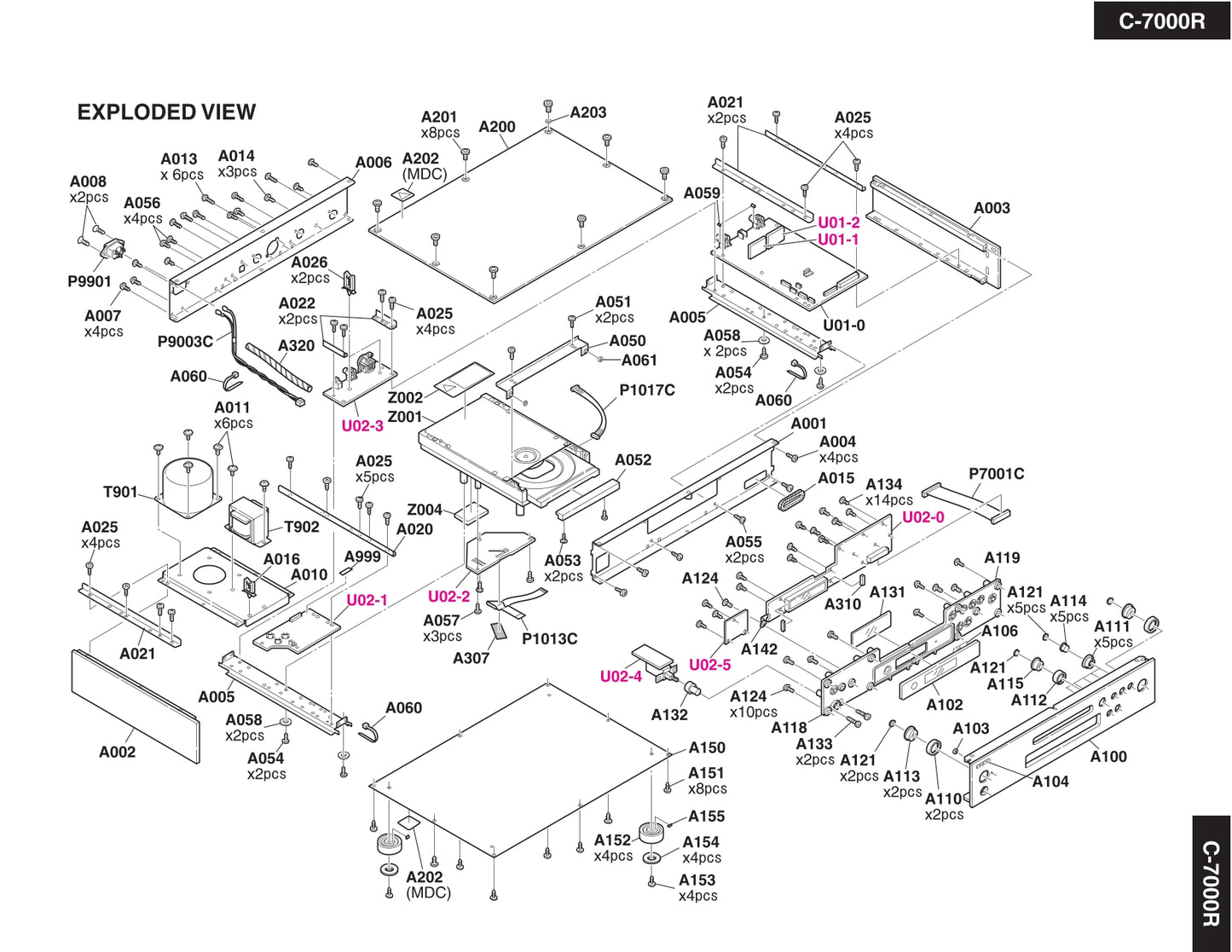 Onkyo C-7000R CD Player Service Manual (Pages: 51)