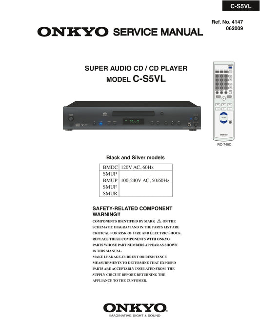 Onkyo C-S5VL CD Player Service Manual (Pages: 70)