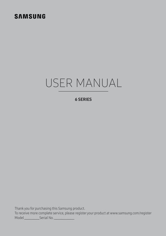 Samsung UN40MU6290OM TV Operating Manual