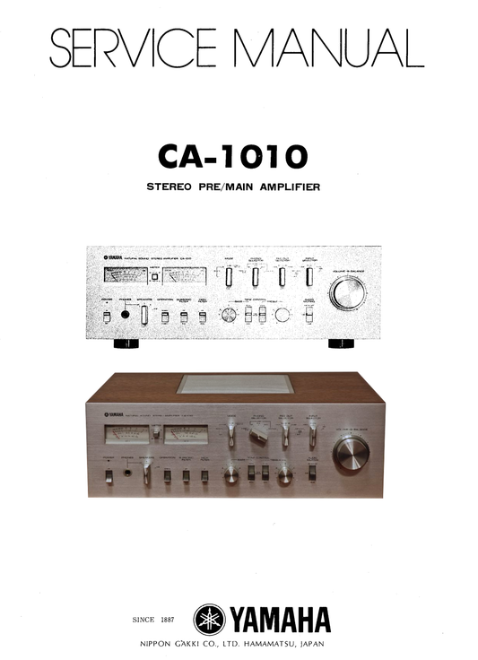Yamaha CA-1010 Amplifier Service Manual (Pages: 40)