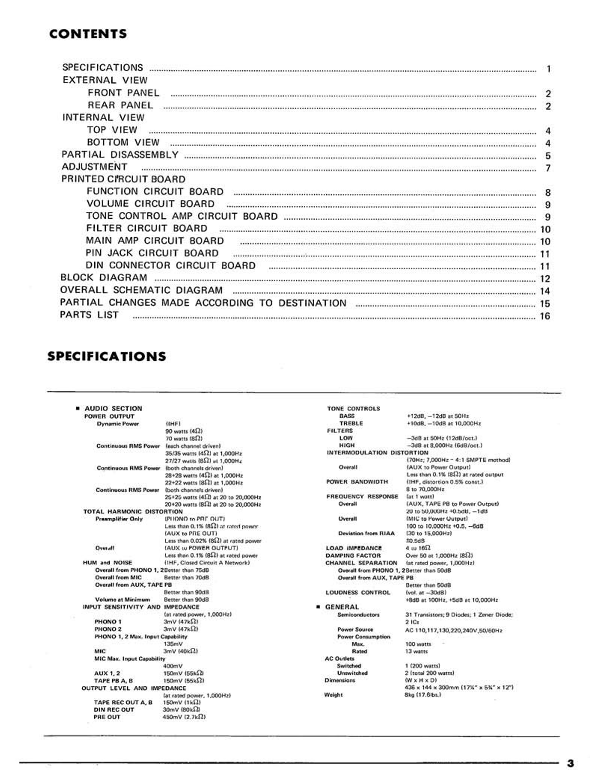 Yamaha CA-400 Amplifier Service Manual (Pages: 22)