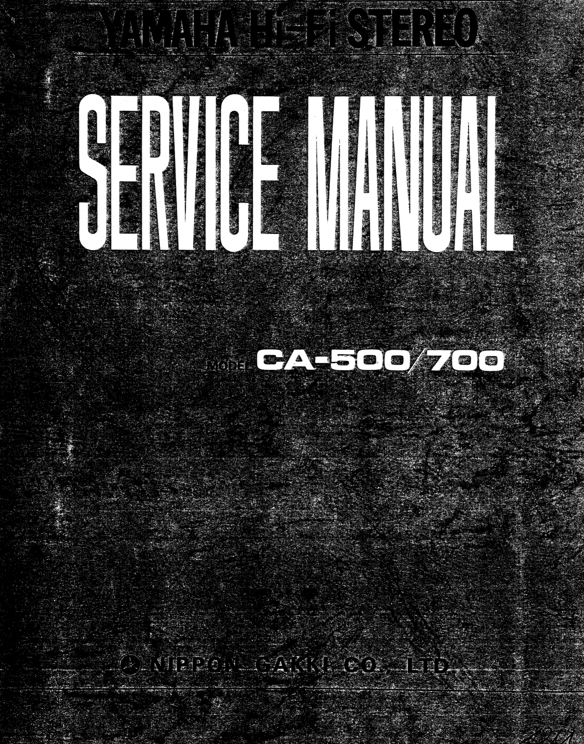 Yamaha CA-500 & CA-700 Stereo Amplifier Service Manual (Pages: 37)