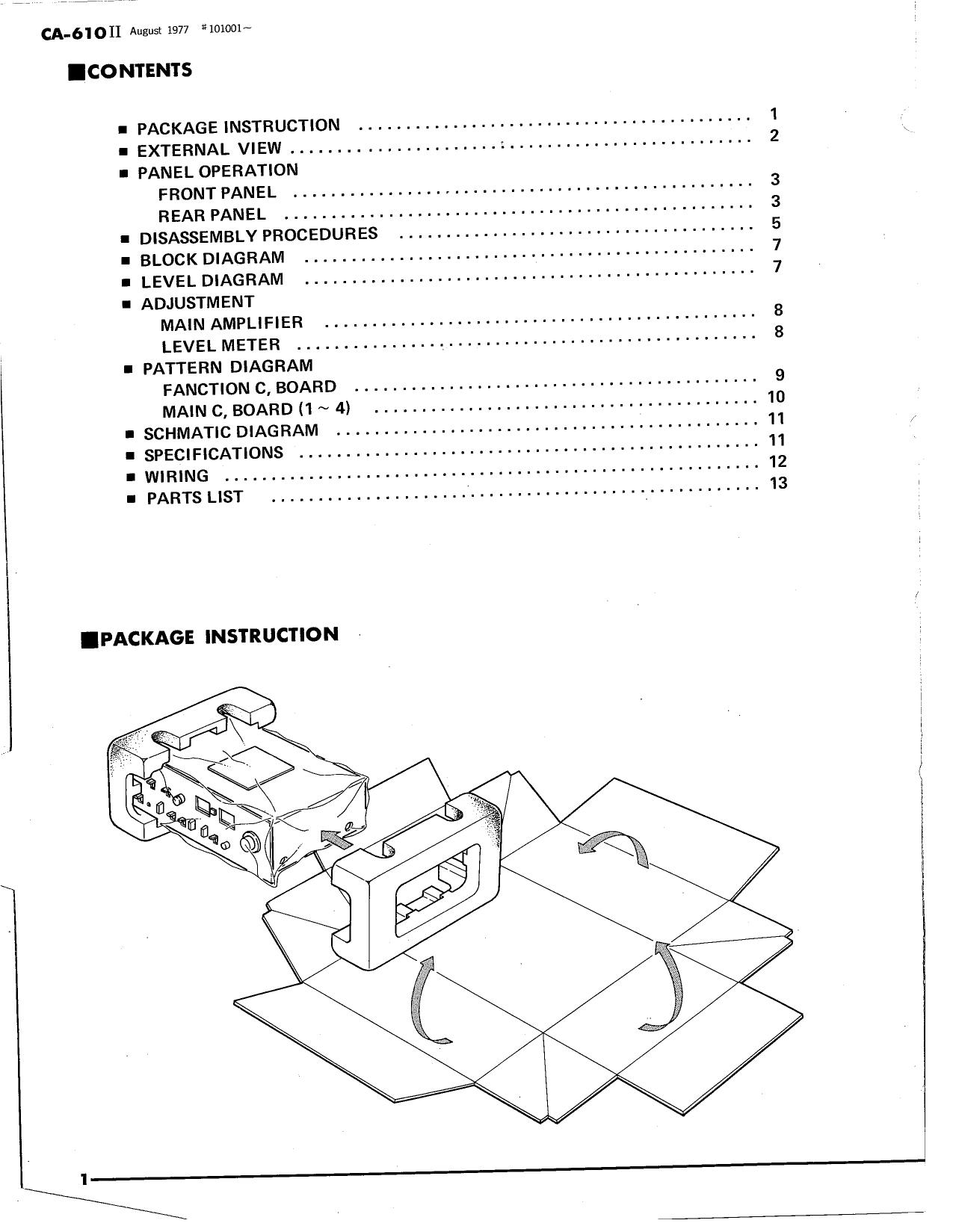 Yamaha CA-610II Amplifier Service Manual (Pages: 22)
