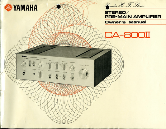 Yamaha CA-800II Amplifier Owner's/ User Manual (Pages: 27)