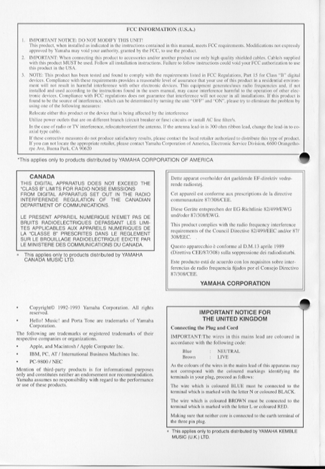 Yamaha CBX-T3 Tone Generator Owner/ User Manual (Pages: 87)