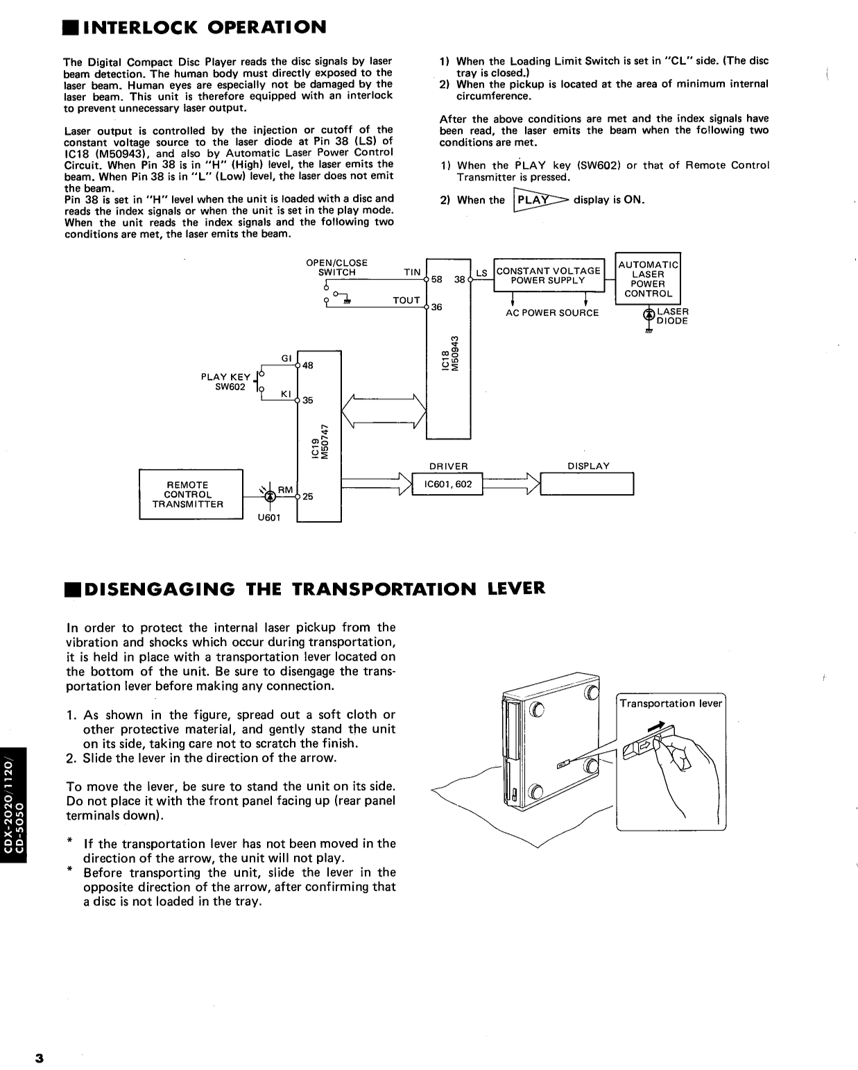 Yamaha CD-5050, CDX-1120 & CDX-2020 CD Player Service Manual (Pages: 61)