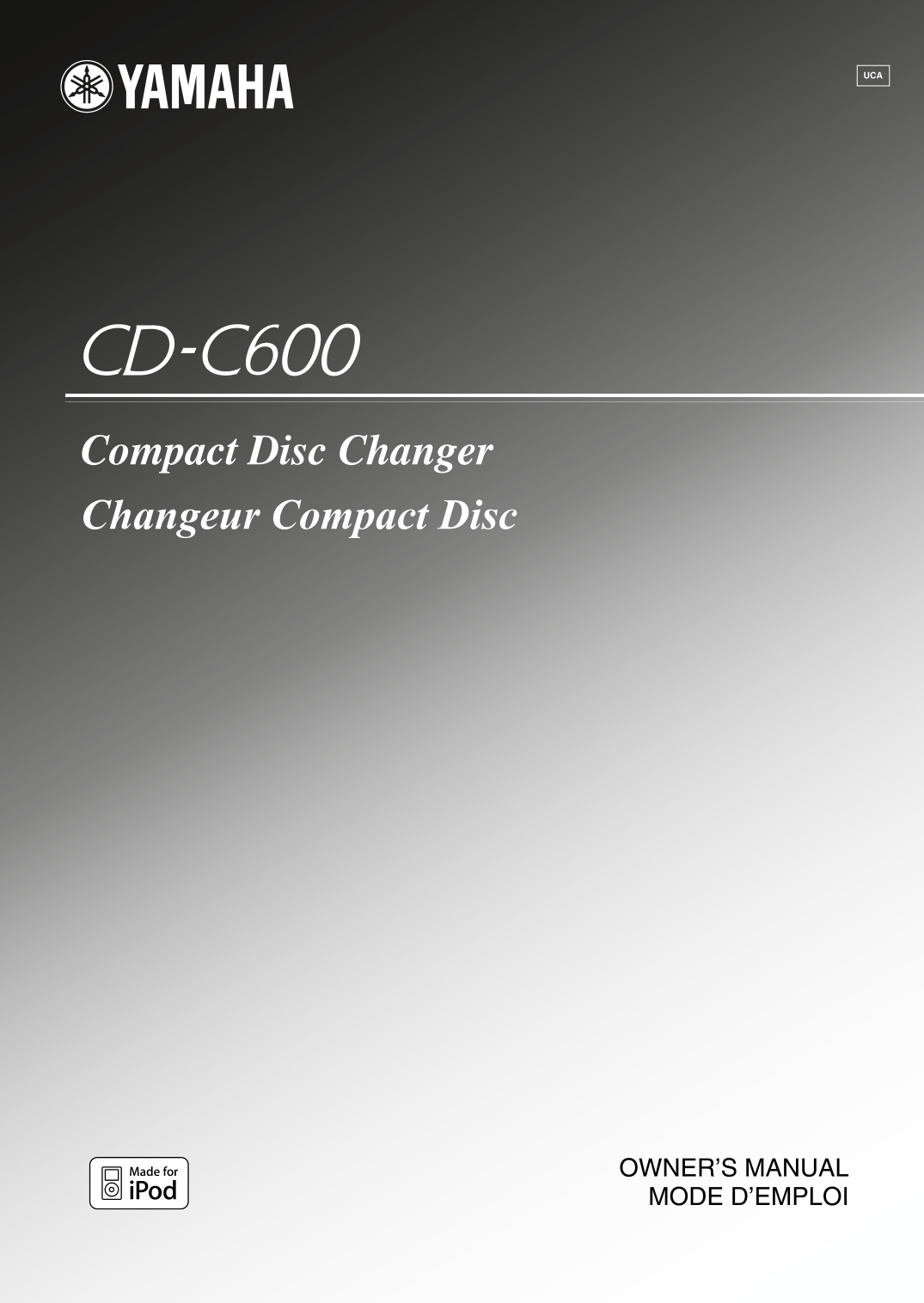 Yamaha CD-C600 CD Player Owner's/ User Manual (Pages: 20)