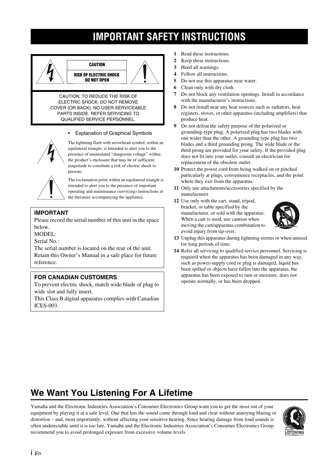 Yamaha CD-C600 CD Player Owner's/ User Manual (Pages: 20)