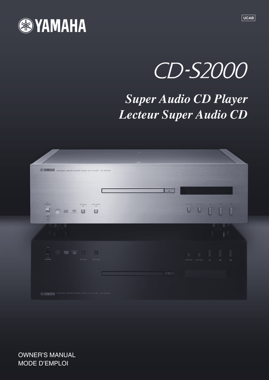 Yamaha CD-S2000 CD Player Owner's/ User Manual (Pages: 52)