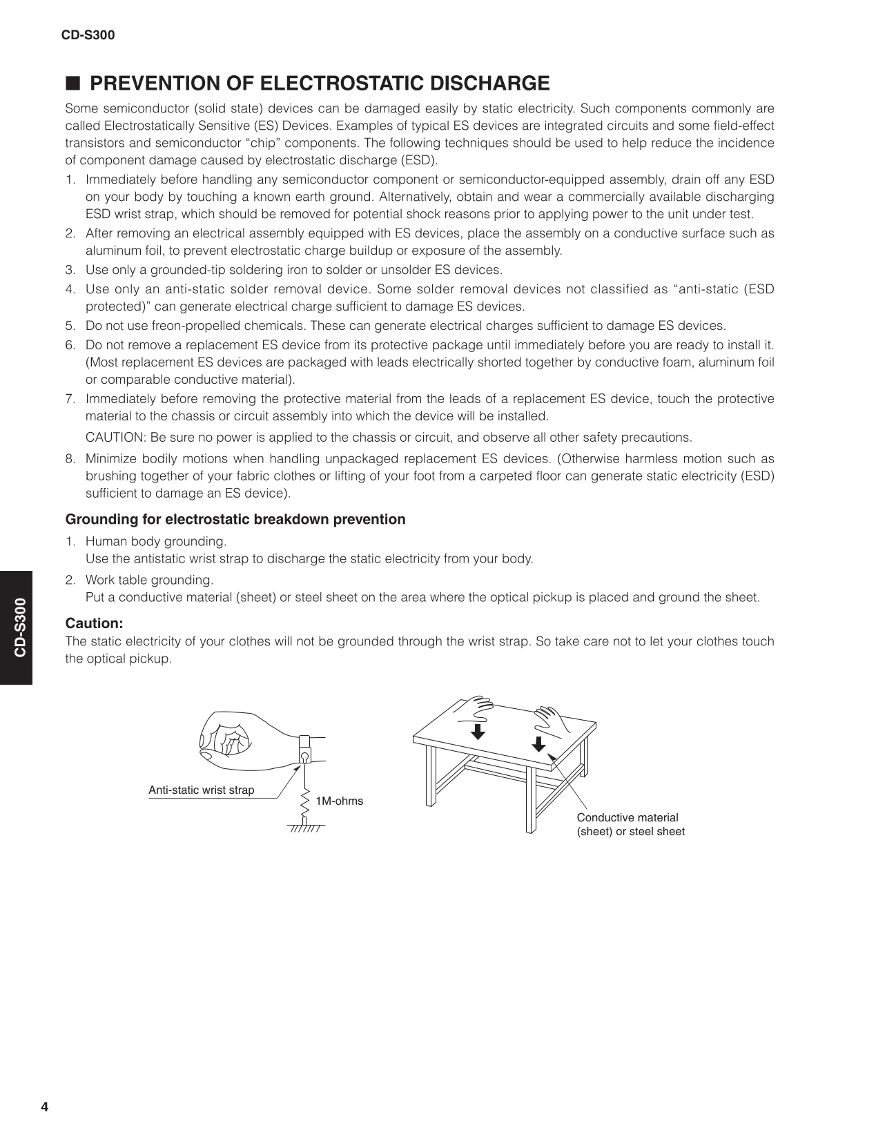 Yamaha CD-S300 CD Player Service Manual (Pages: 58)