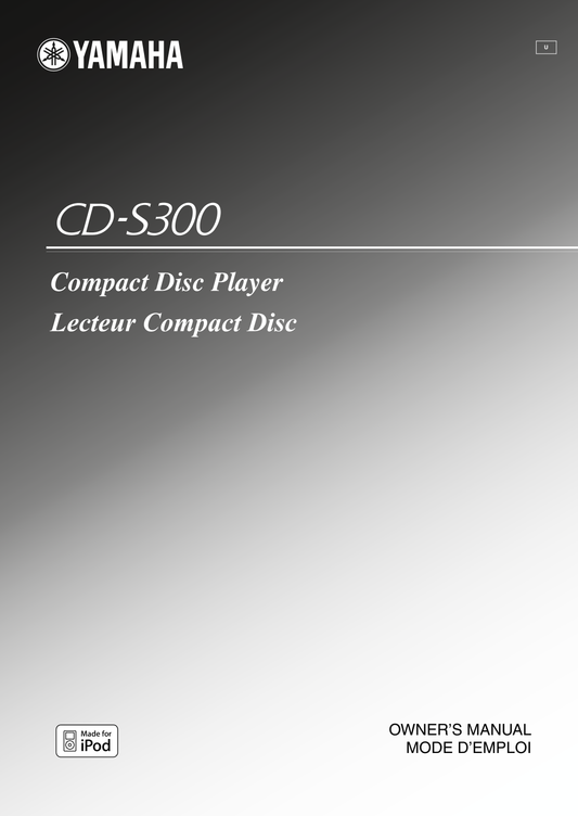 Yamaha CD-S300 CD Player Owner's/ User Manual (Pages: 16)