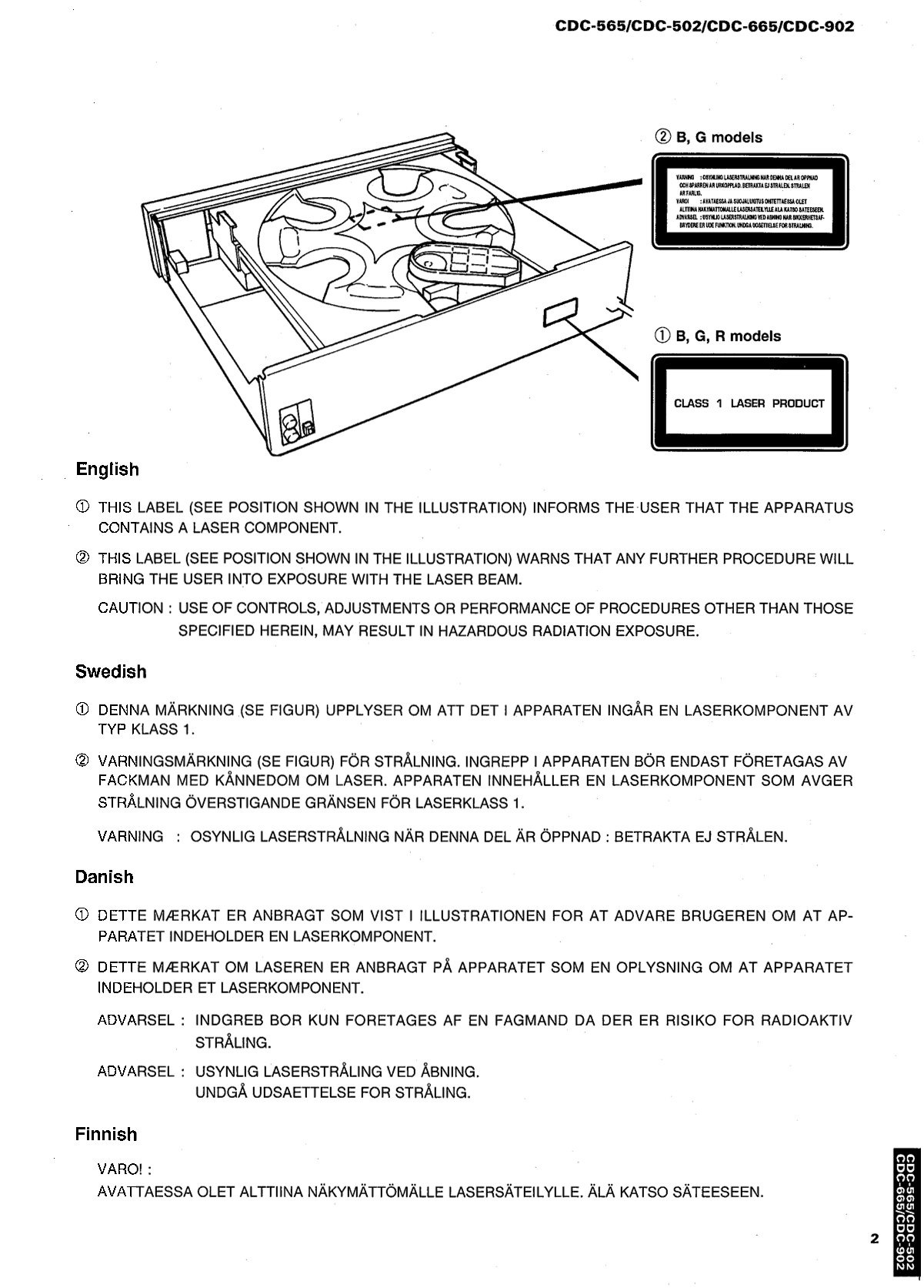 Yamaha CDC-502, CDC-565, CDC-665 & CDC-902 CD Player Service Manual (Pages: 42)