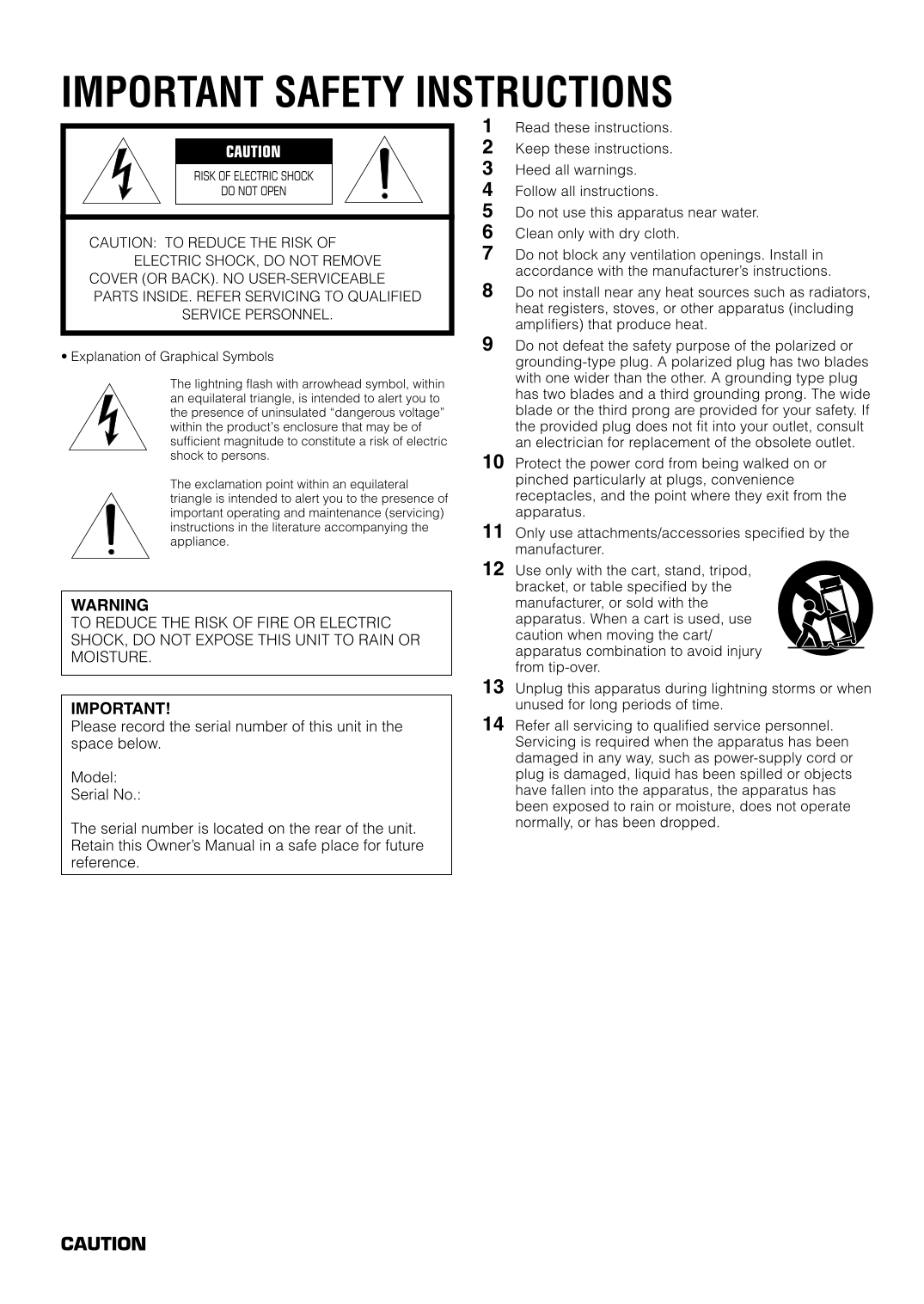 Yamaha CDC-585 & CDC-685 CD Player Owner's/ User Manual (Pages: 28)