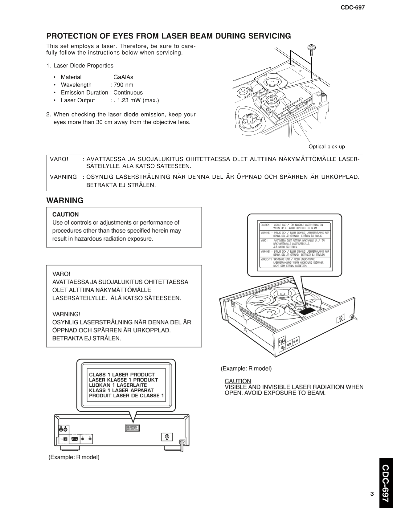 Yamaha CDC-697 CD Player Service Manual (Pages: 49)
