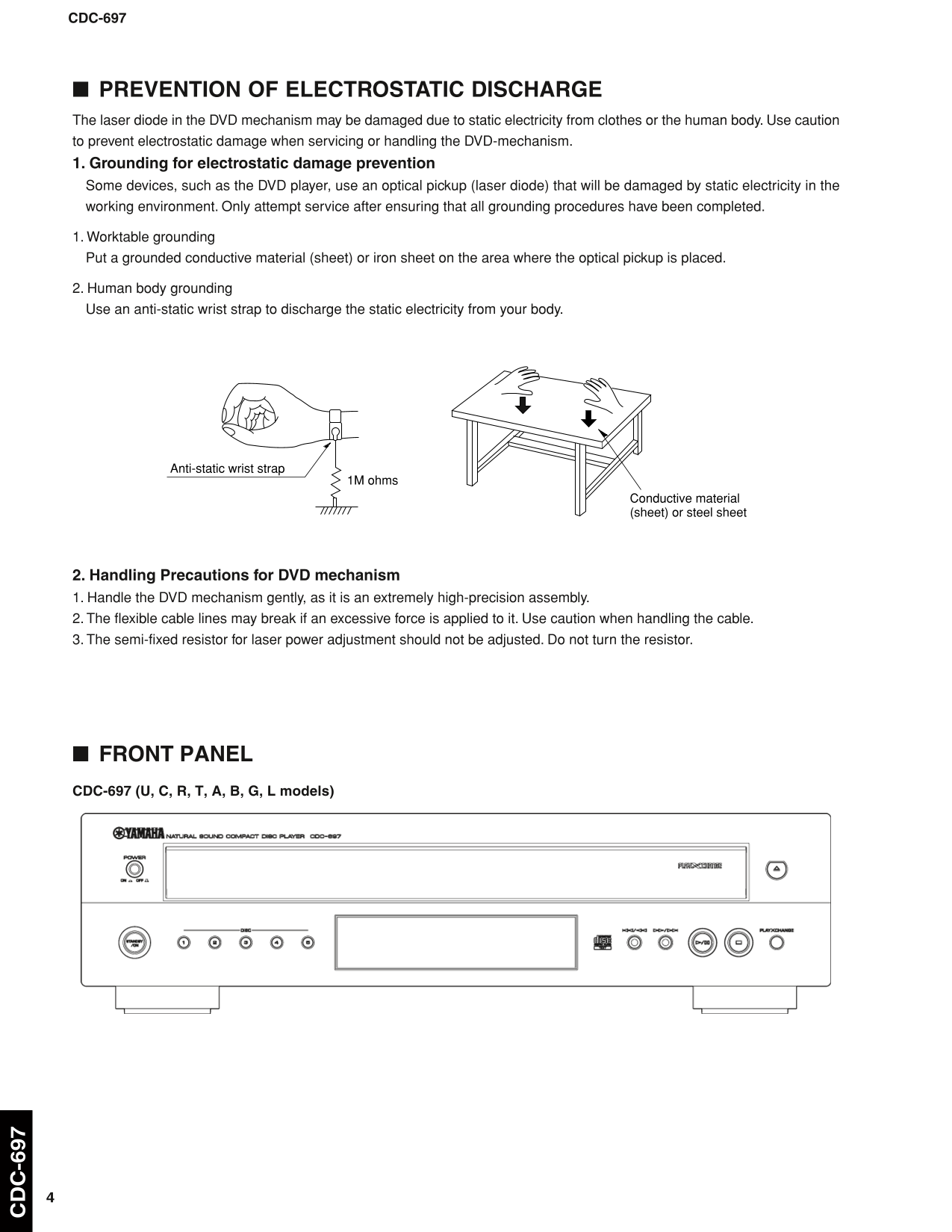 Yamaha CDC-697 CD Player Service Manual (Pages: 49)