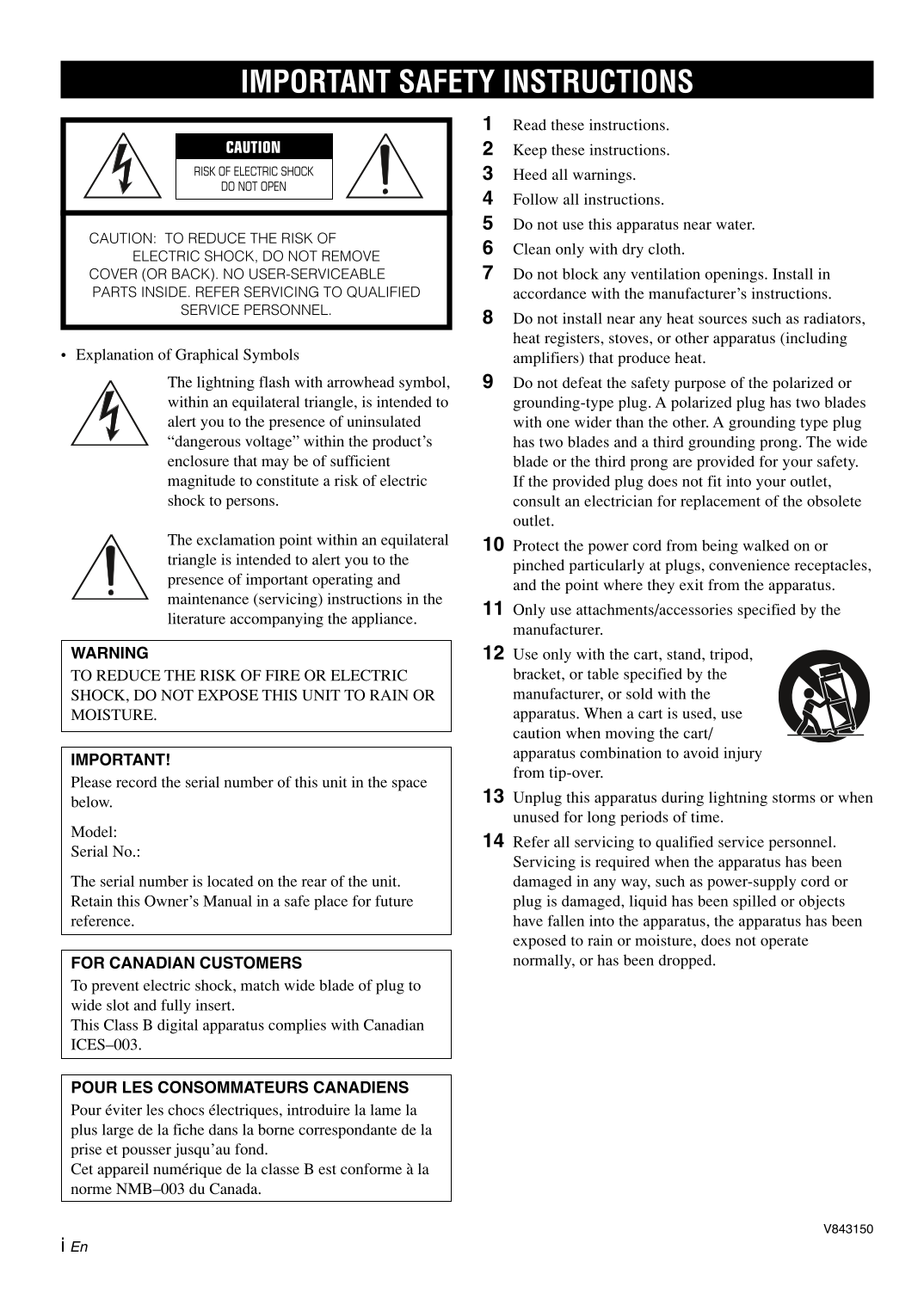 Yamaha CDC-697 CD Player Owner's/ User Manual (Pages: 32)