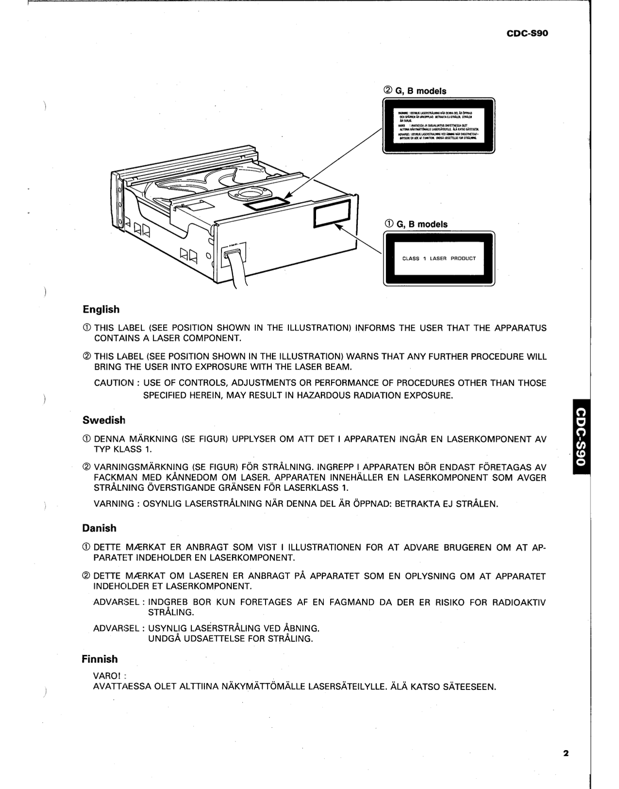 Yamaha CDC-S90 & CC-70W CD Player/ Changer Service Manual (Pages: 35)