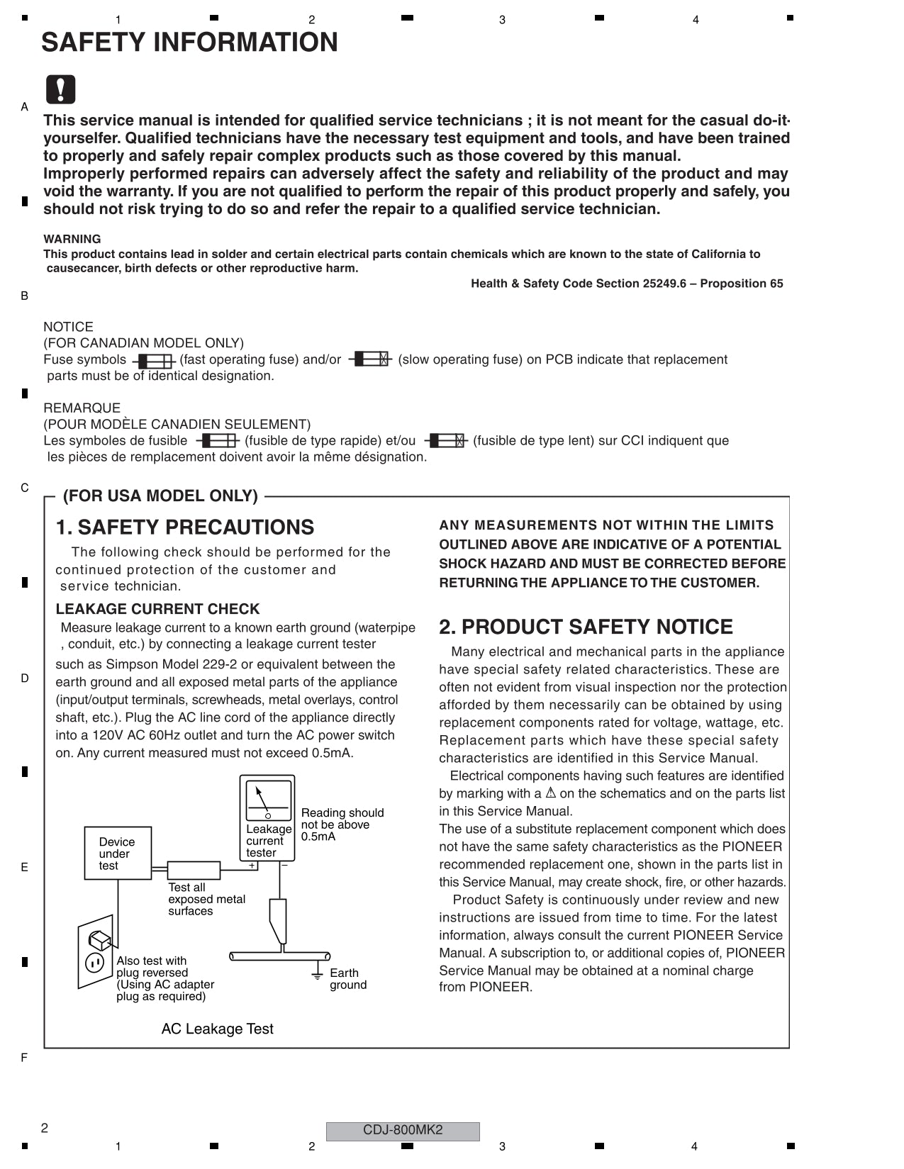 Pioneer CDJ-8000MK2 CD Player Service Manual (Pages: 144)