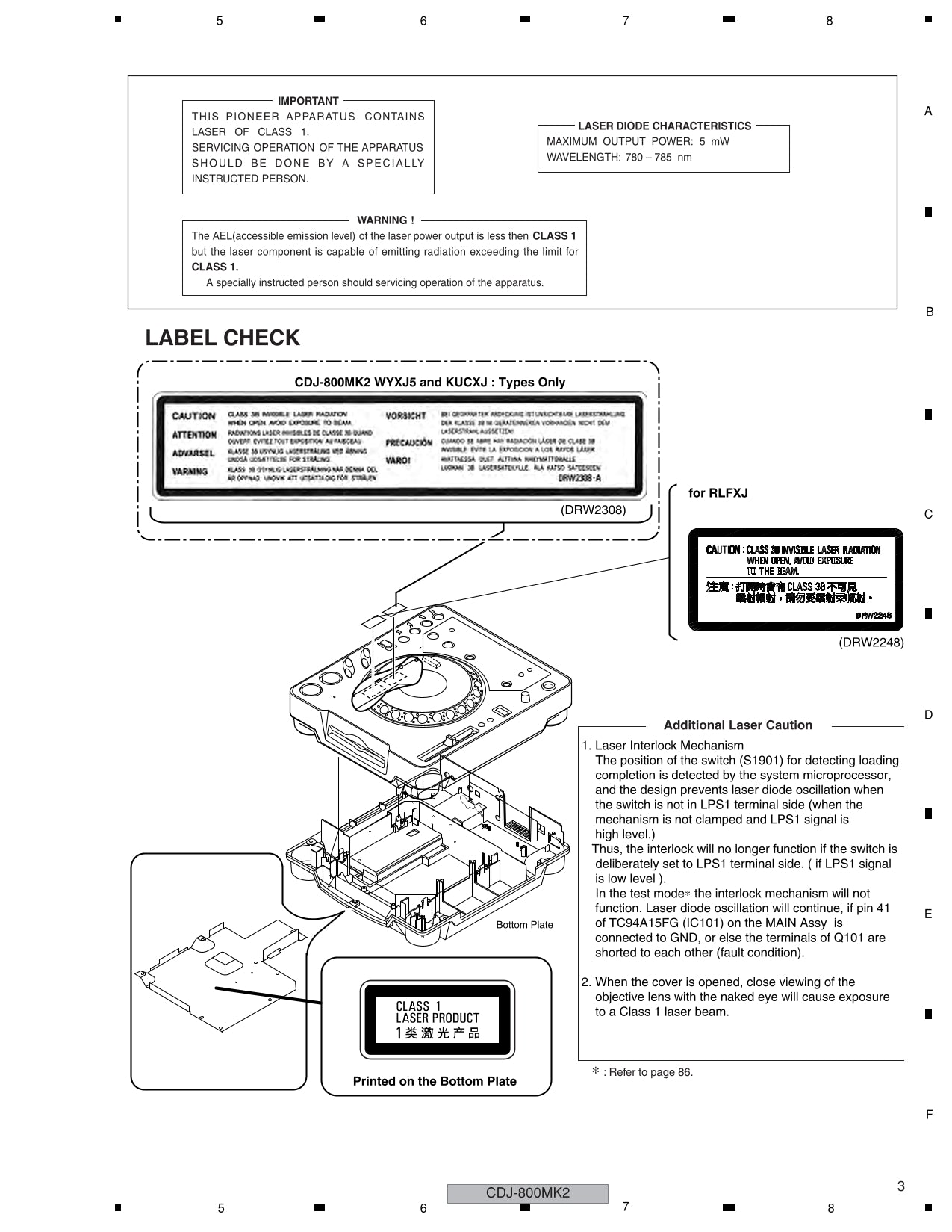 Pioneer CDJ-8000MK2 CD Player Service Manual (Pages: 144)
