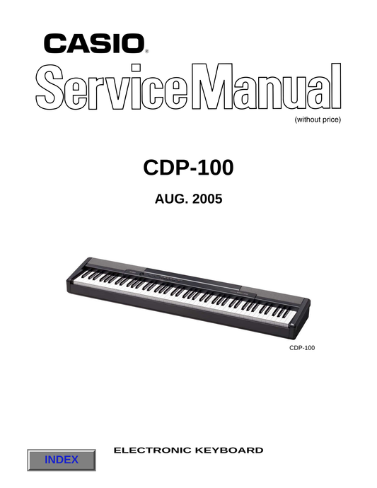 Casio CDP-100 Digital Piano Service Manual (Pages: 42)