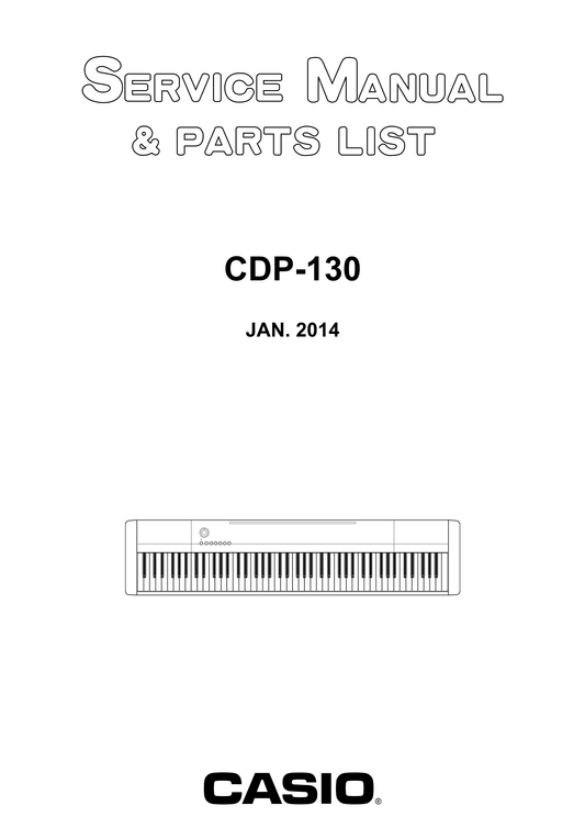 Casio CDP-130 Digital Piano Service Manual (Pages: 42)