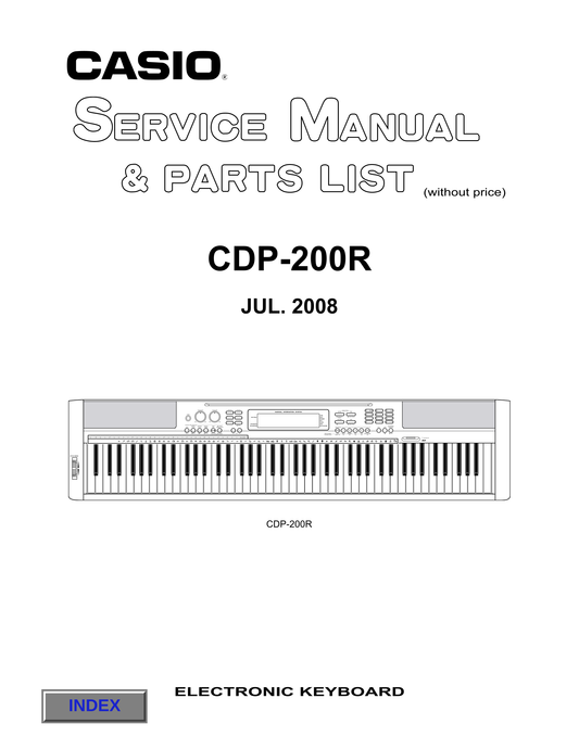 Casio CDP-200R Digital Piano Service Manual (Pages: 28)