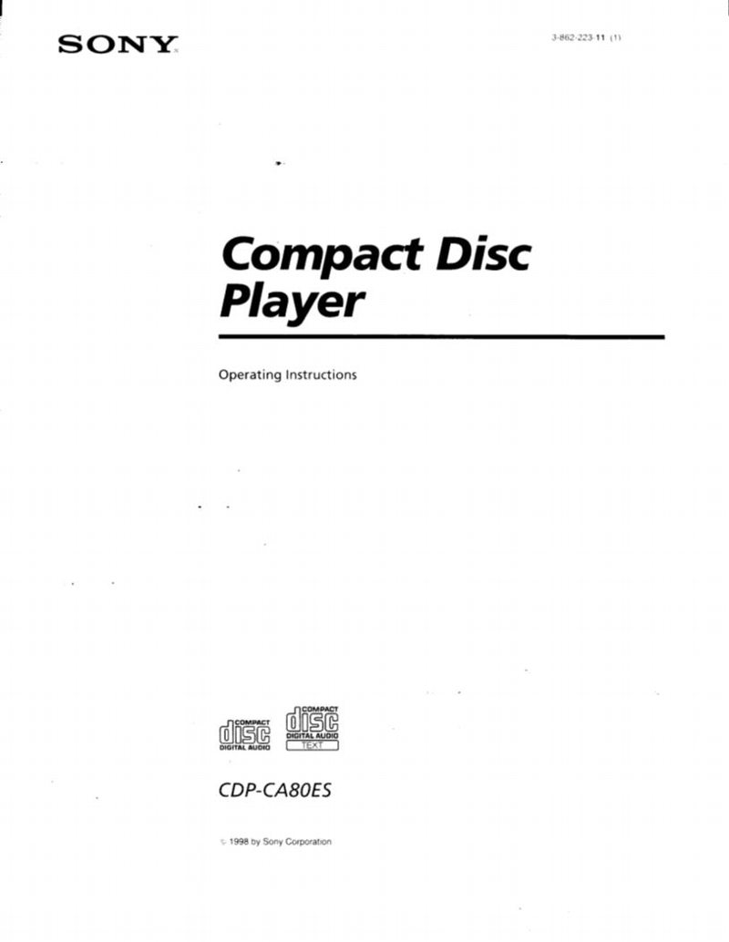 Sony CDPCA80ES Audio System Operating Manual