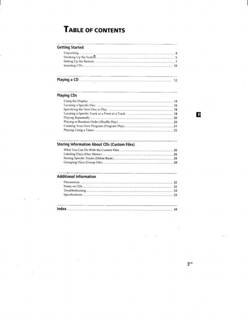 Sony CDPCX88ES Audio System Operating Manual