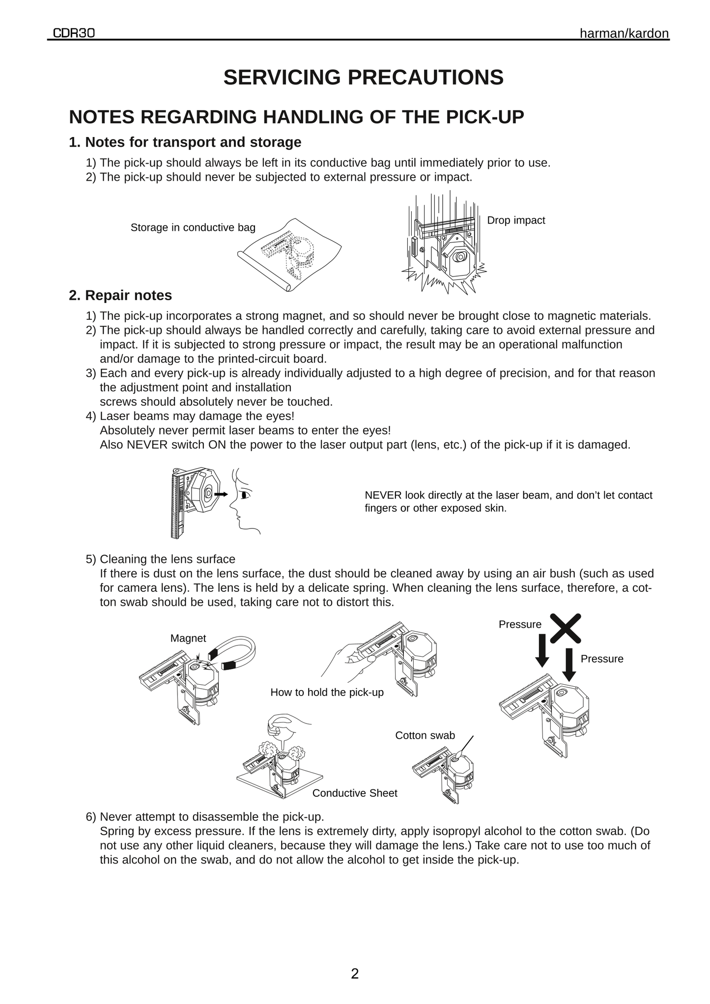 Harman/ Kardon CDR30 CD Player Service Manual (Pages: 90)