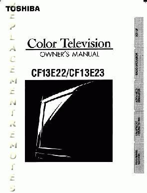 Toshiba CF13E23 TV Operating Manual