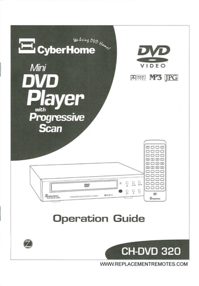 CyberHome CHDVD320OM DVD Player Operating Manual