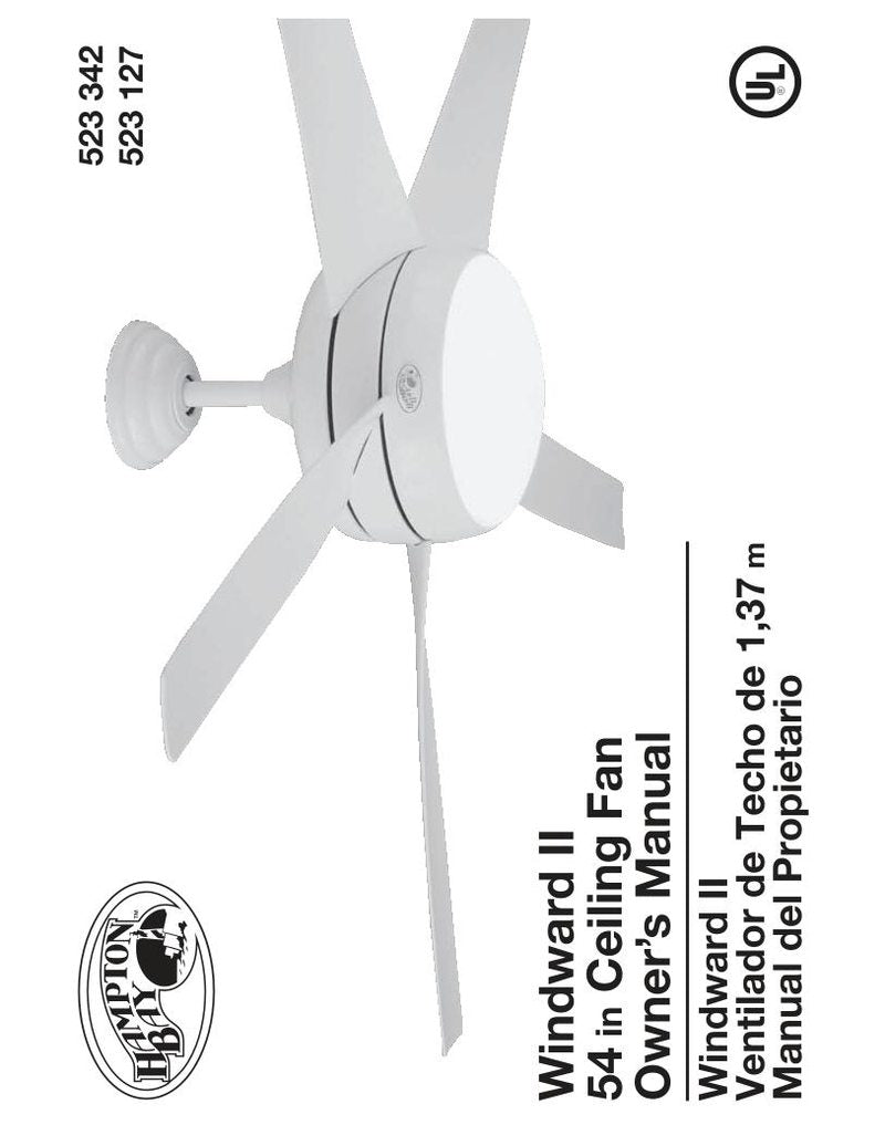 Hampton Bay CHQ8 BT 7096T Ceiling Fan Operating Manual