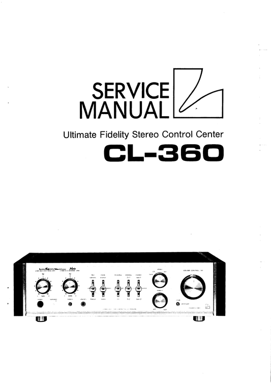 Luxman CL-360 Pre-Amplifier Service Manual (Pages: 24)