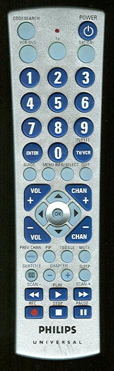 Philips CL032 Code Book OnlyOM Universal Remote Control Operating Manual