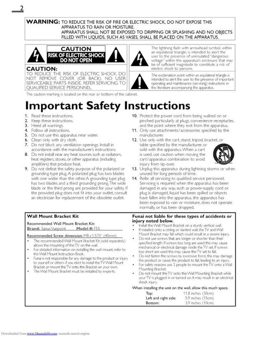 Funai Emerson CLC401EM2F TV Operating Manual