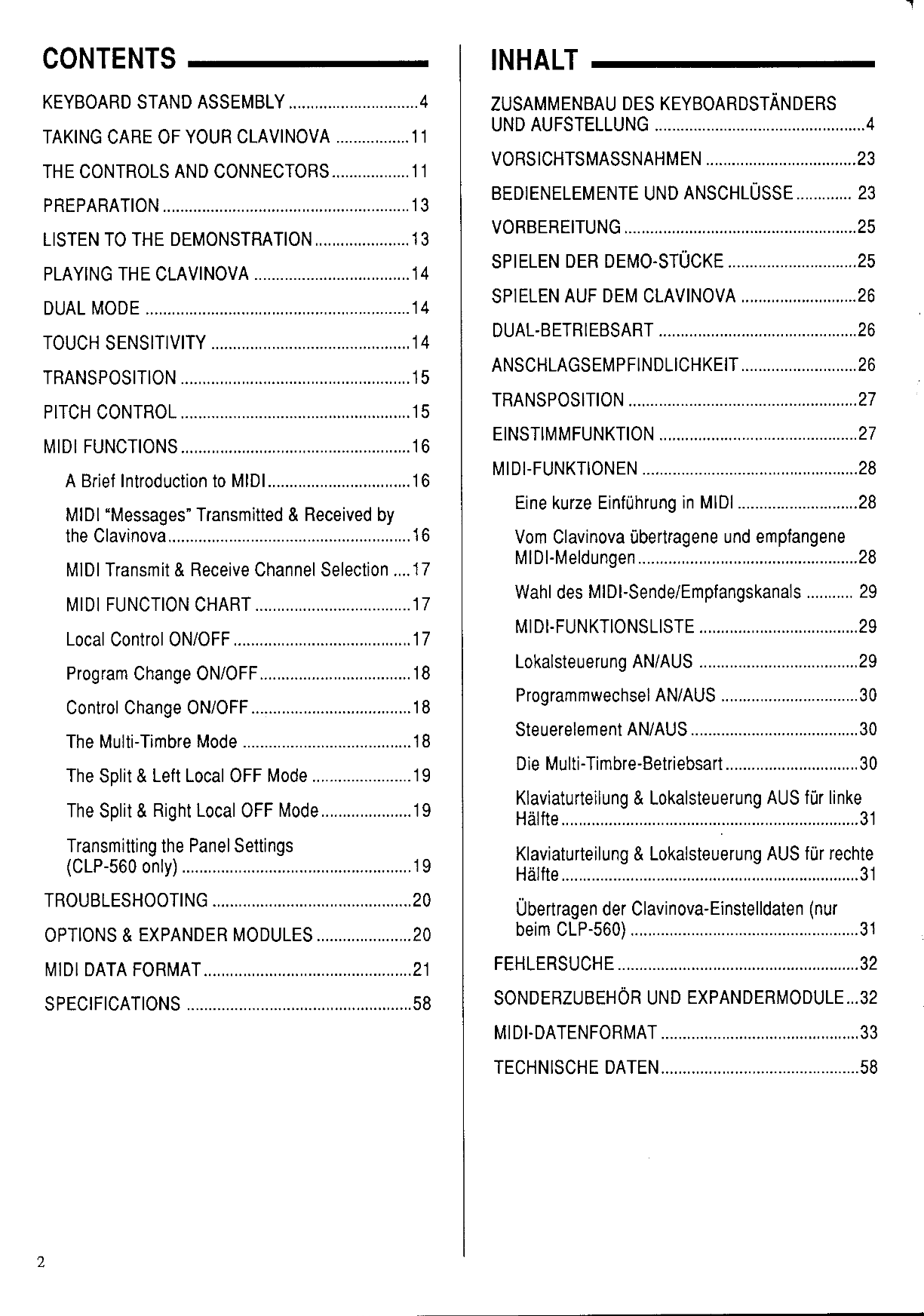 Yamaha CLP-360 & CLP-560 Digital Piano Owner's/ User Manual (Pages: 28)