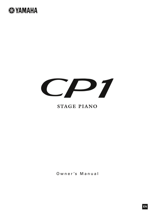 Yamaha CP1 Stage Piano Owner/ User Manual (Pages: 80)