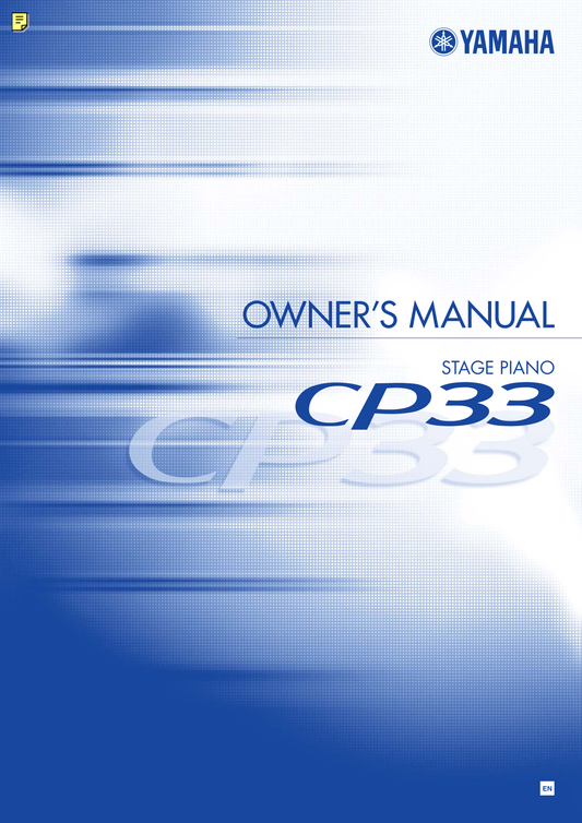 Yamaha CP33 Stage Piano Owner/ User Manual (Pages: 64)