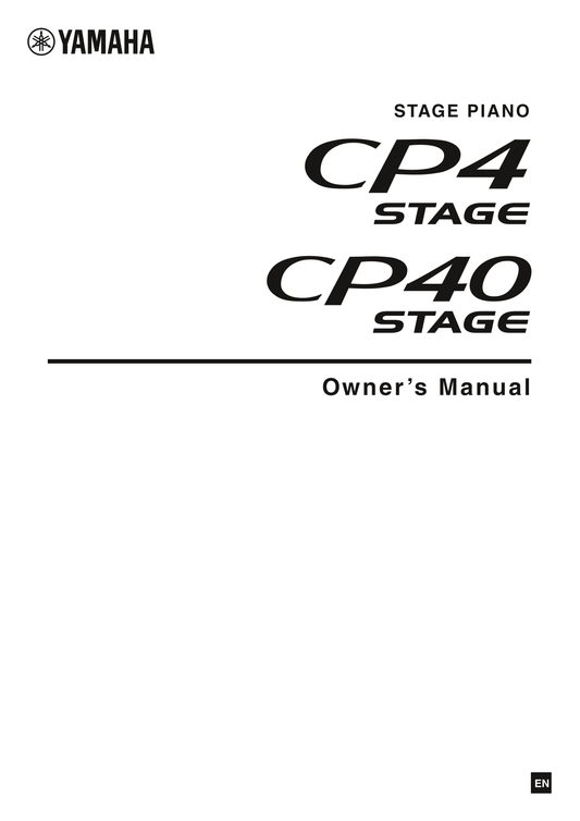 Yamaha CP4 & CP40 Stage Piano Owner/ User Manual (Pages: 60)