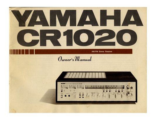 Yamaha CR-1020 Amplifier Owner's/ User Manual (Pages: 34)