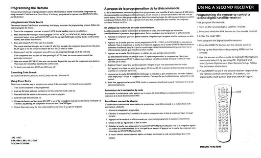 RCA CRK76CA1 CRK76SA1 CRK76SB1 Satellite Receiver Operating Manual