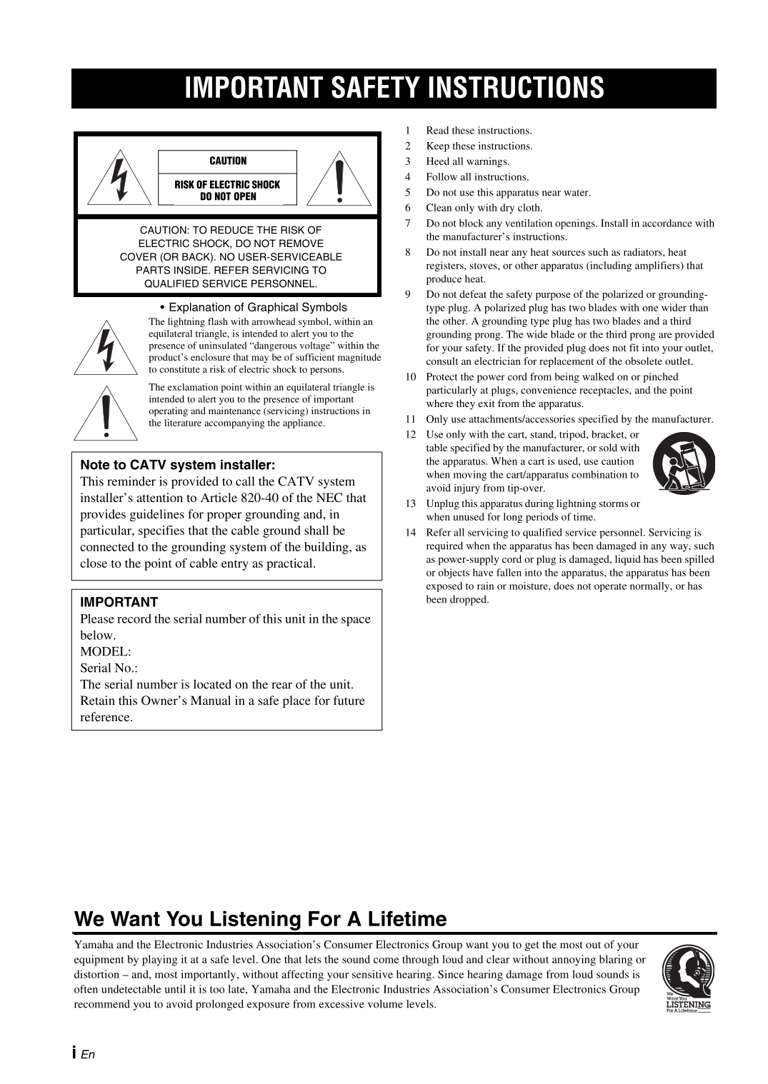 Yamaha CRX-330 CD Player Owner's/ User Manual (Pages: 32)