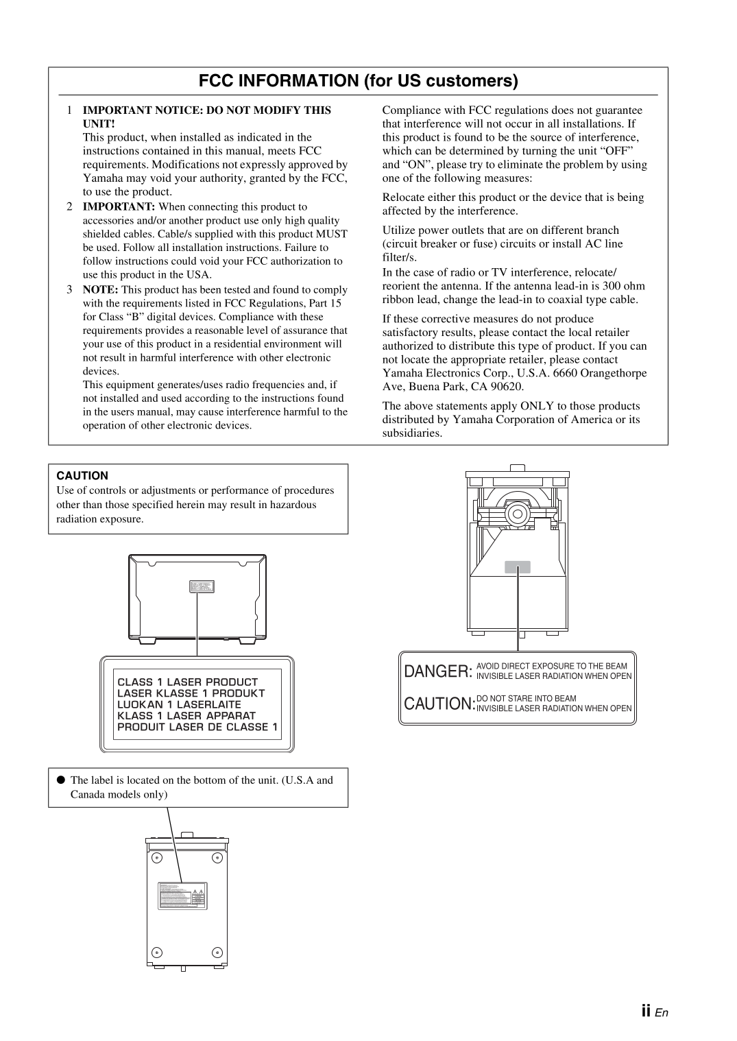 Yamaha CRX-330 CD Player Owner's/ User Manual (Pages: 32)