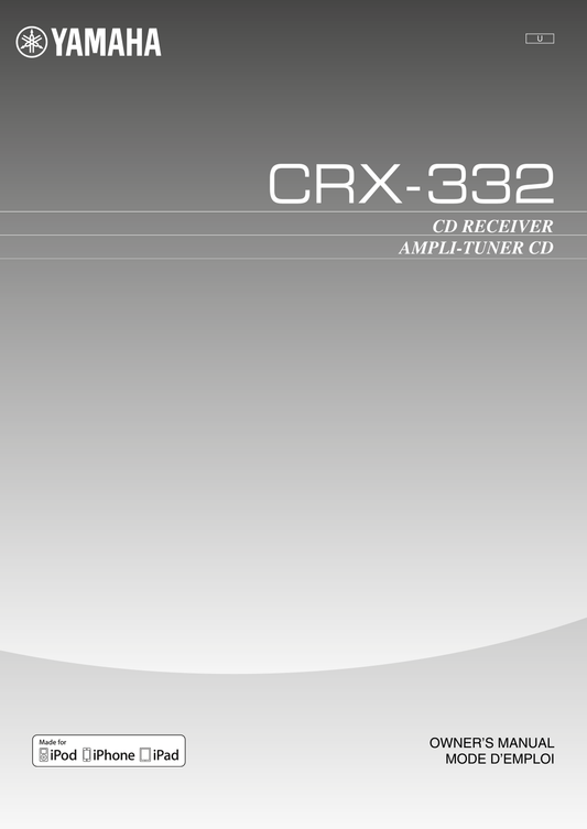 Yamaha CRX-332 CD Player Owner's/ User Manual (Pages: 43)