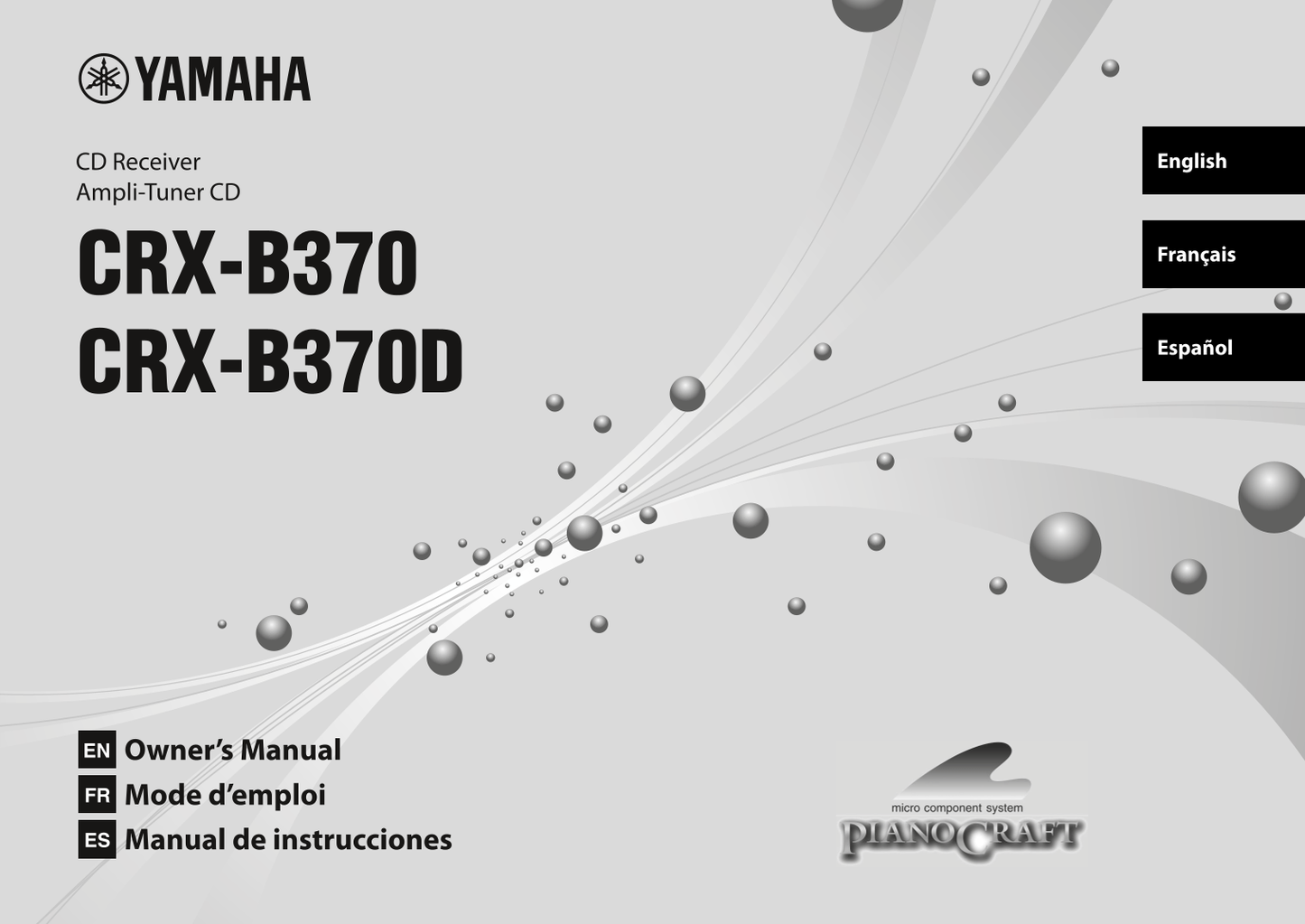 Yamaha CRX-B370 & CRX-B370D CD Player Owner's/ User Manual (Pages: 112)