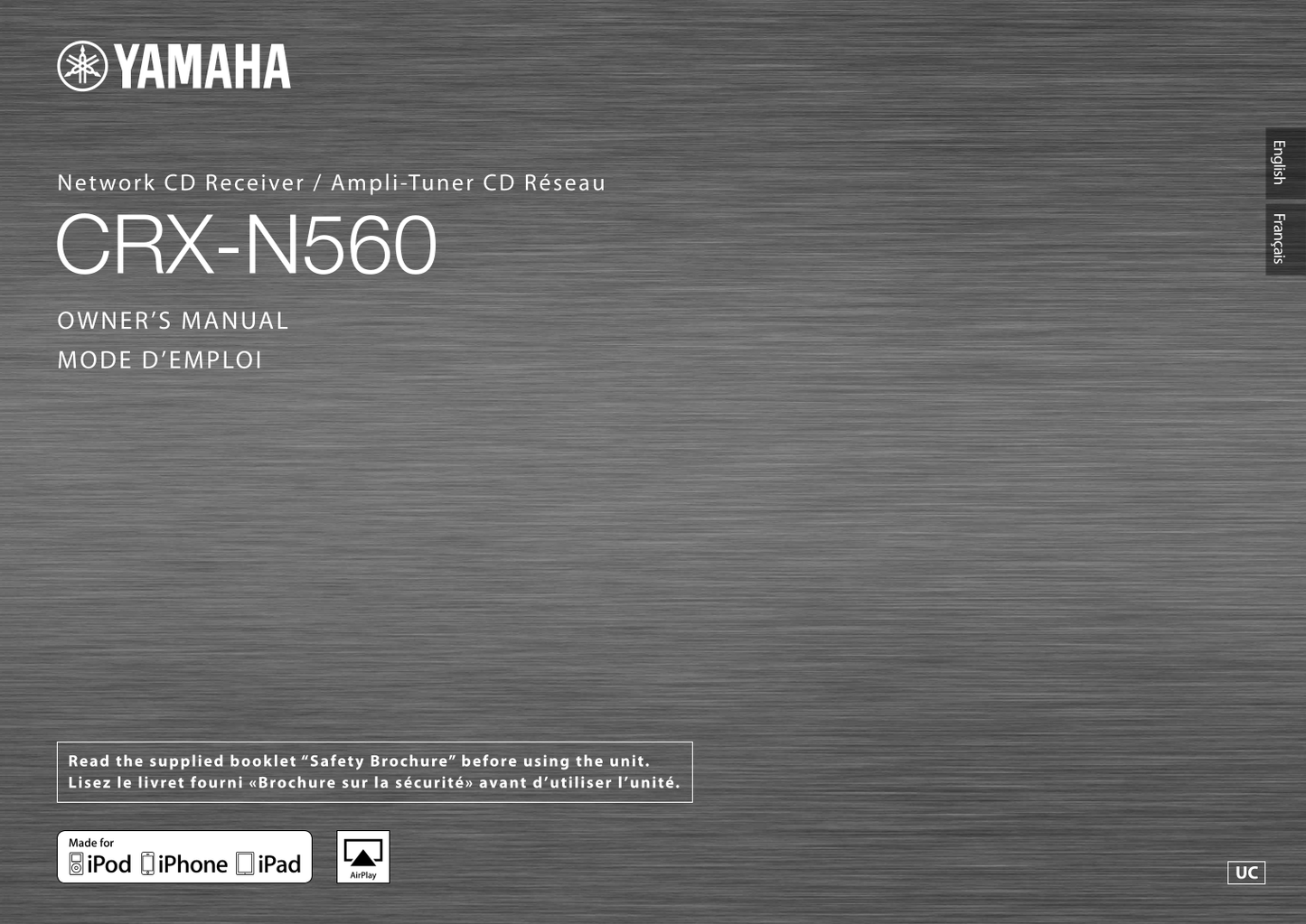 Yamaha CRX-N560 CD Player Owner's/ User Manual (Pages: 90)